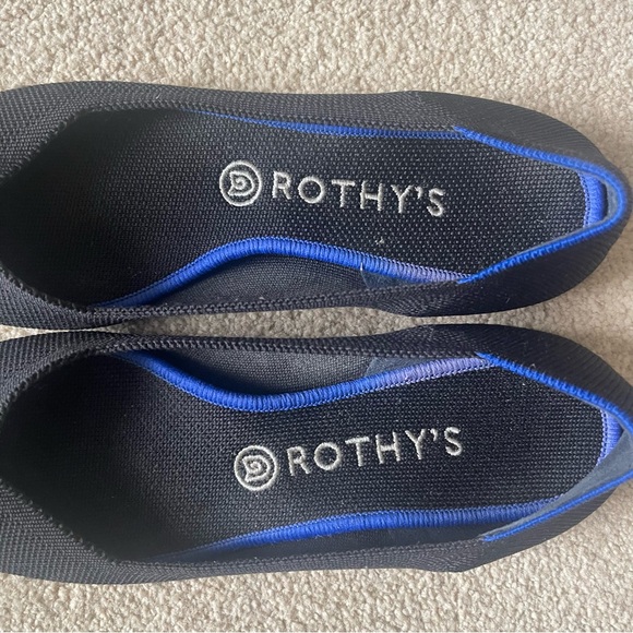 Rothy’s Black Pointed Toe Flats Slip On Shoes Size 10 (Fits like  9.5) - Picture 3 of 8
